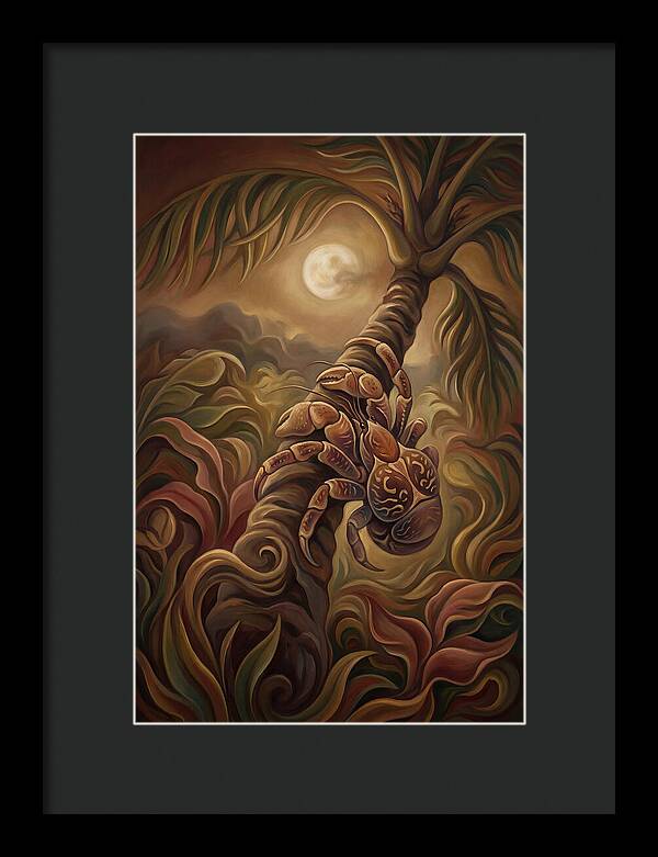 Coconut Crab Ascending Palm Tree