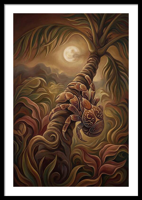 Coconut Crab Ascending Palm Tree
