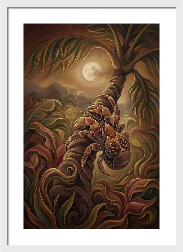 Coconut Crab Ascending Palm Tree