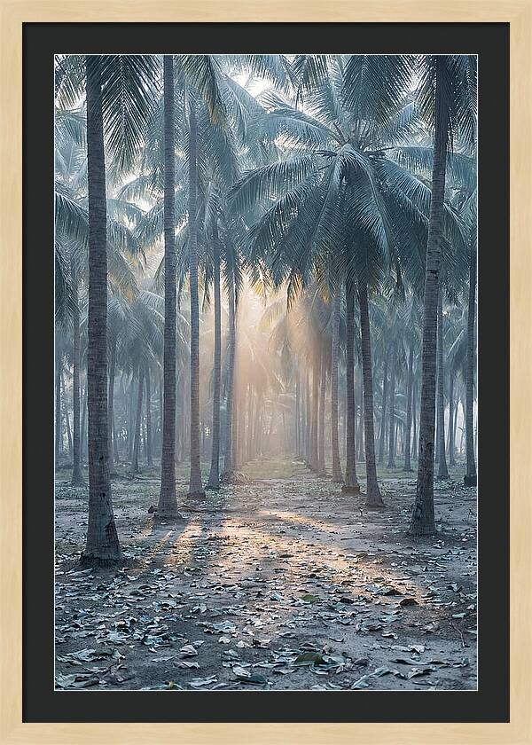 Coconut Grove Bathed In Golden Light