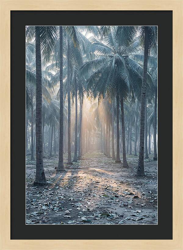 Coconut Grove Bathed In Golden Light