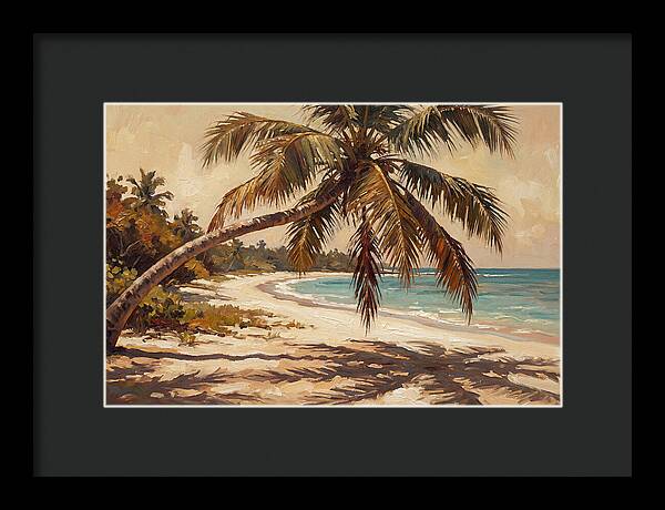 Coconut Palm Over Tropical Shore