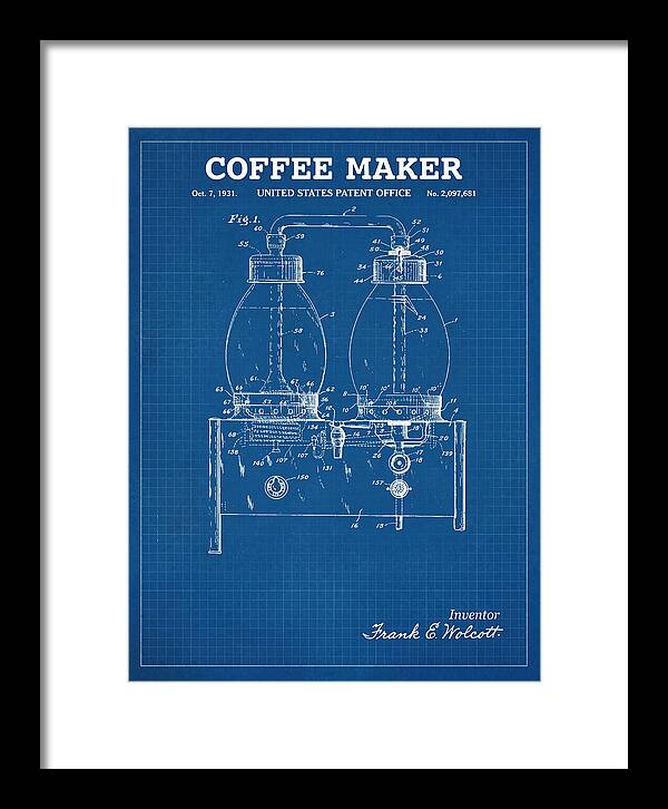 Coffee Maker Blueprint Patent Us2097681a