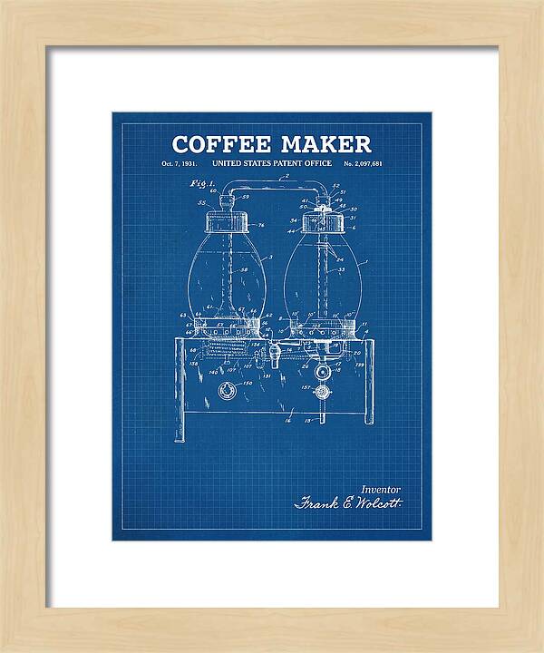 Coffee Maker Blueprint Patent Us2097681a