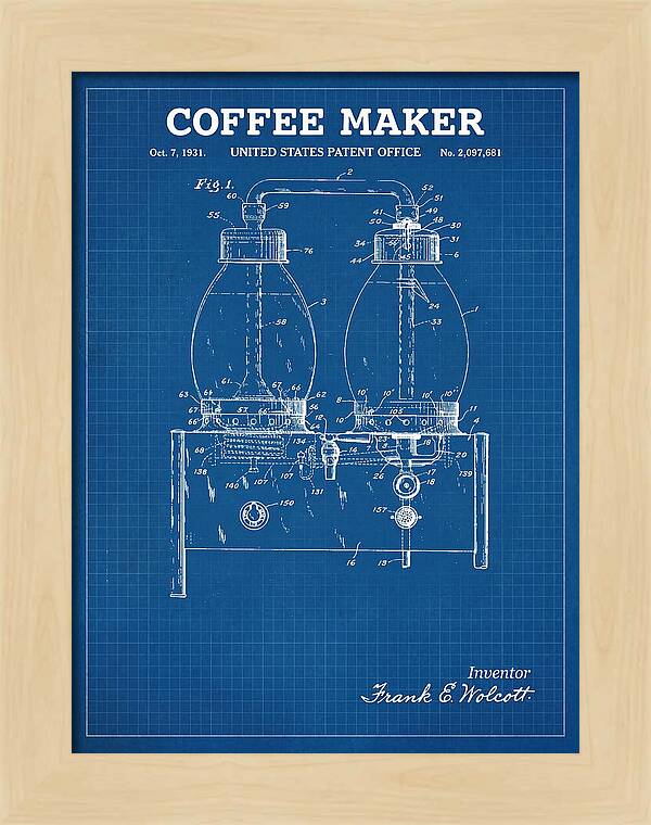 Coffee Maker Blueprint Patent Us2097681a