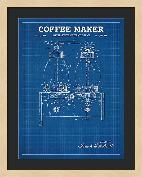 Coffee Maker Blueprint Patent Us2097681a