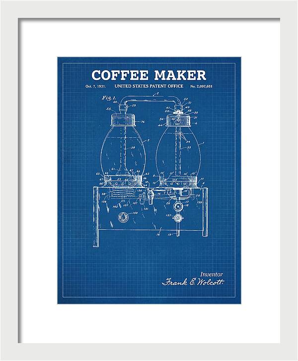 Coffee Maker Blueprint Patent Us2097681a