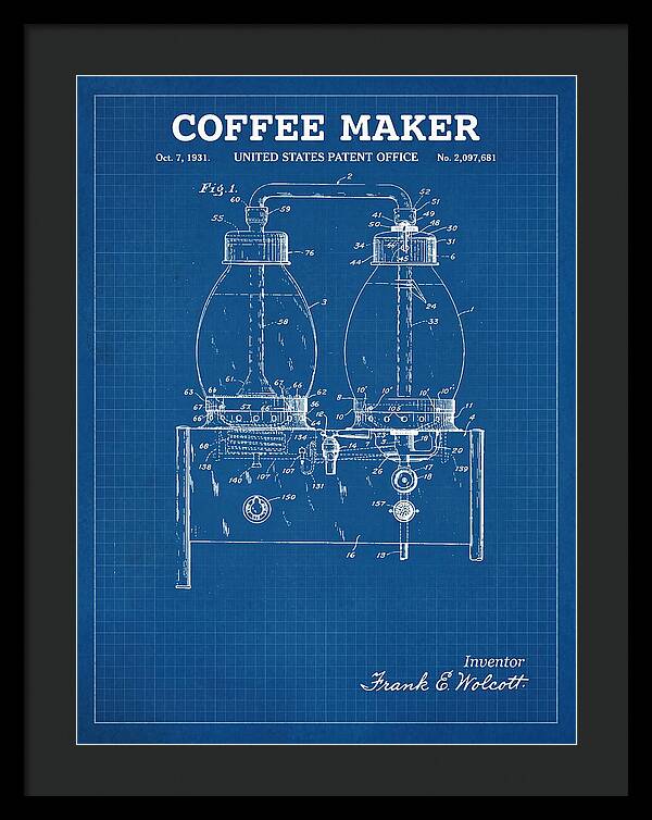 Coffee Maker Blueprint Patent Us2097681a