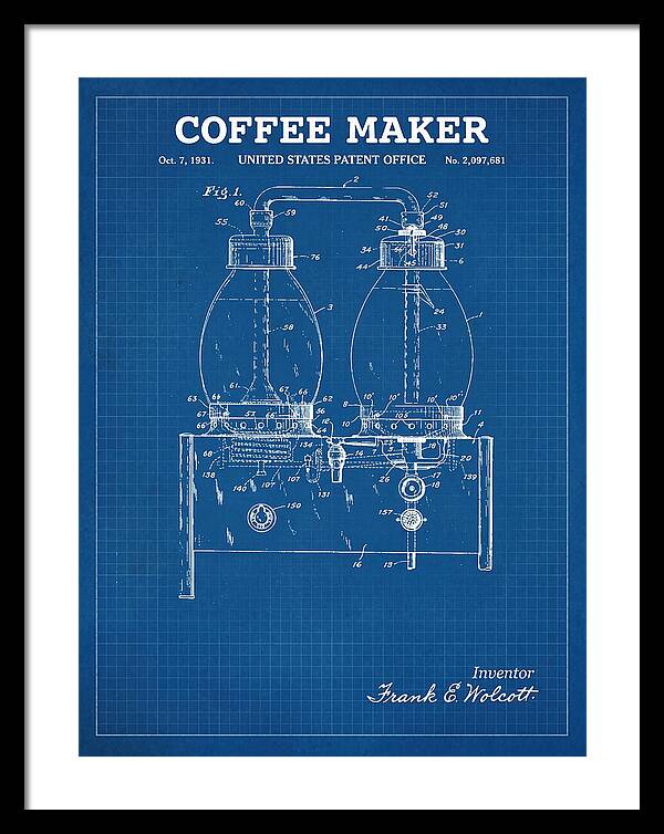 Coffee Maker Blueprint Patent Us2097681a