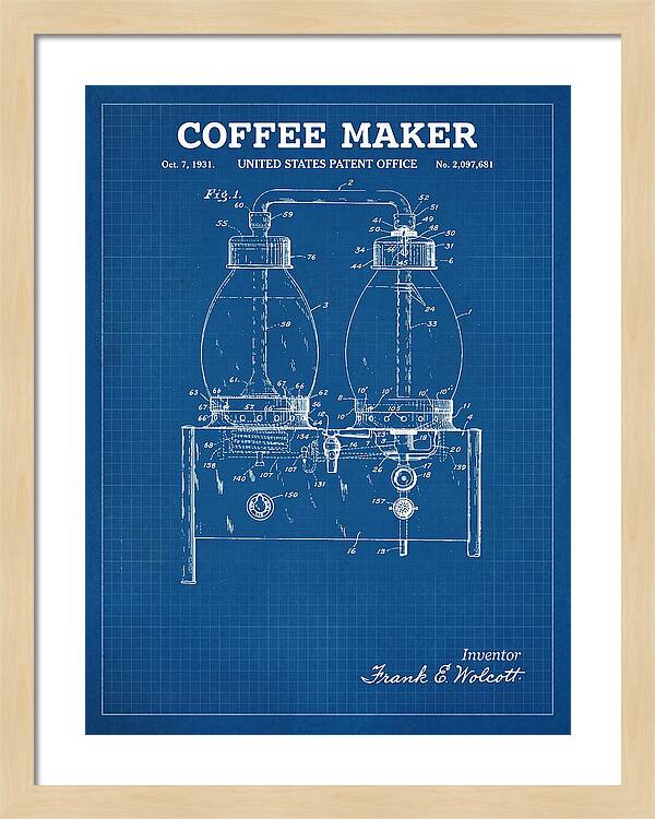 Coffee Maker Blueprint Patent Us2097681a