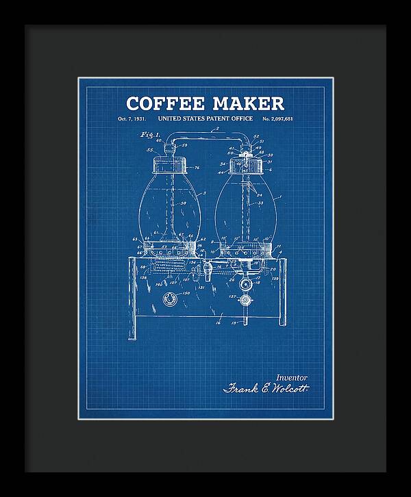 Coffee Maker Blueprint Patent Us2097681a