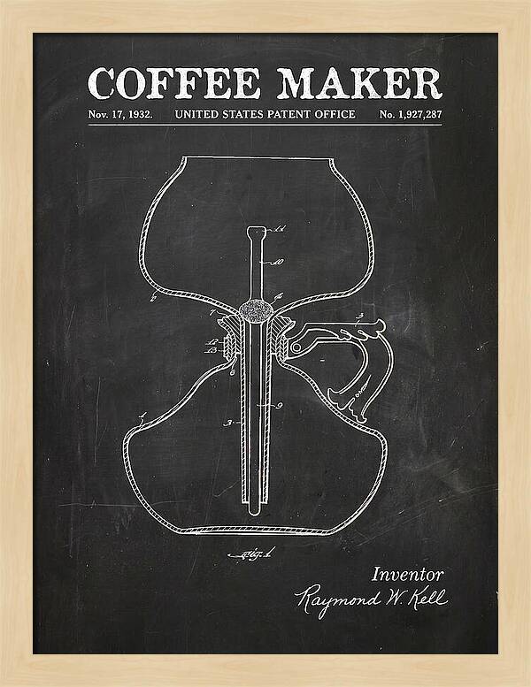 Coffee Maker Chalkboard Patent Us1927287a