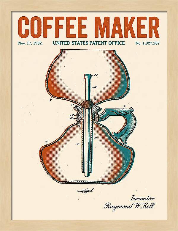 Coffee Maker Retro Patent Us1927287a