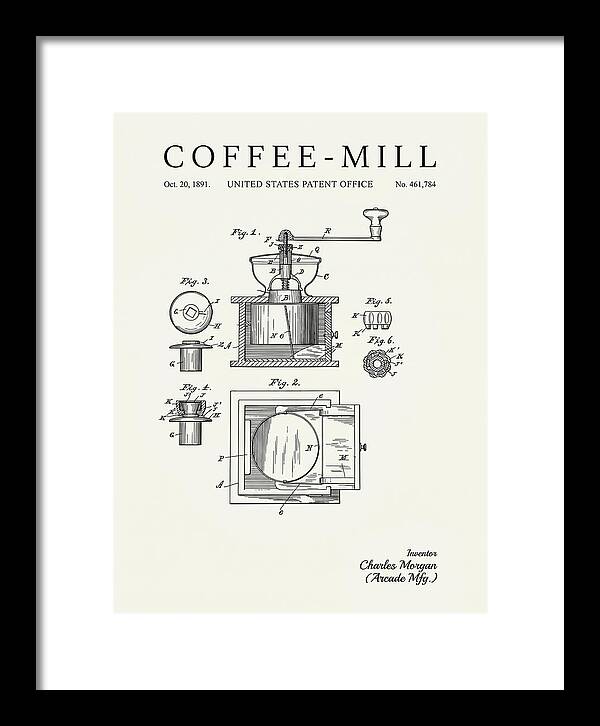 Coffee Mill Arcade Minimalist Patent Us461784a