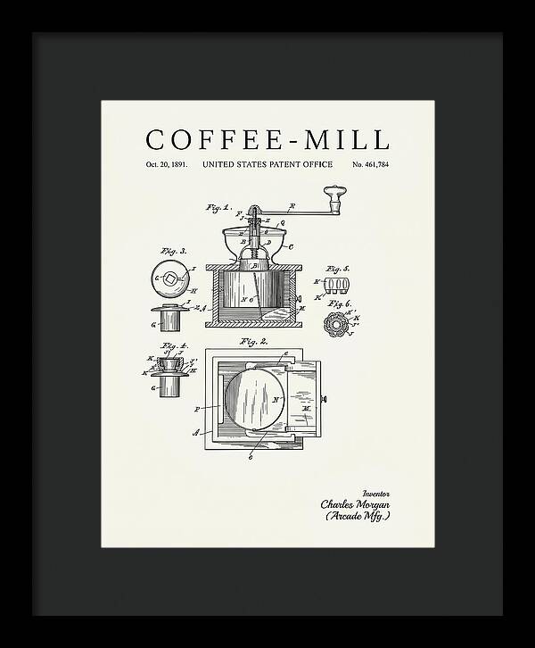 Coffee Mill Arcade Minimalist Patent Us461784a