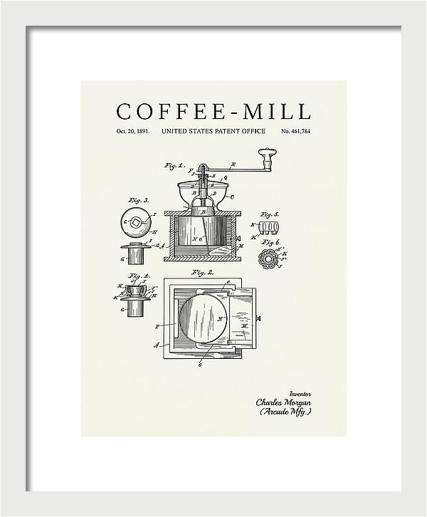 Coffee Mill Arcade Minimalist Patent Us461784a