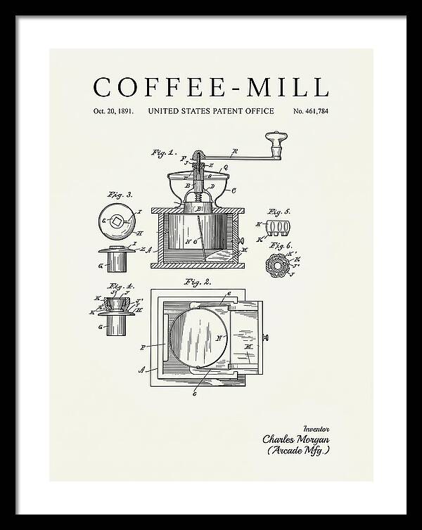 Coffee Mill Arcade Minimalist Patent Us461784a