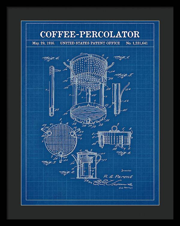 Coffee Percolator Blueprint Patent Us1231641a