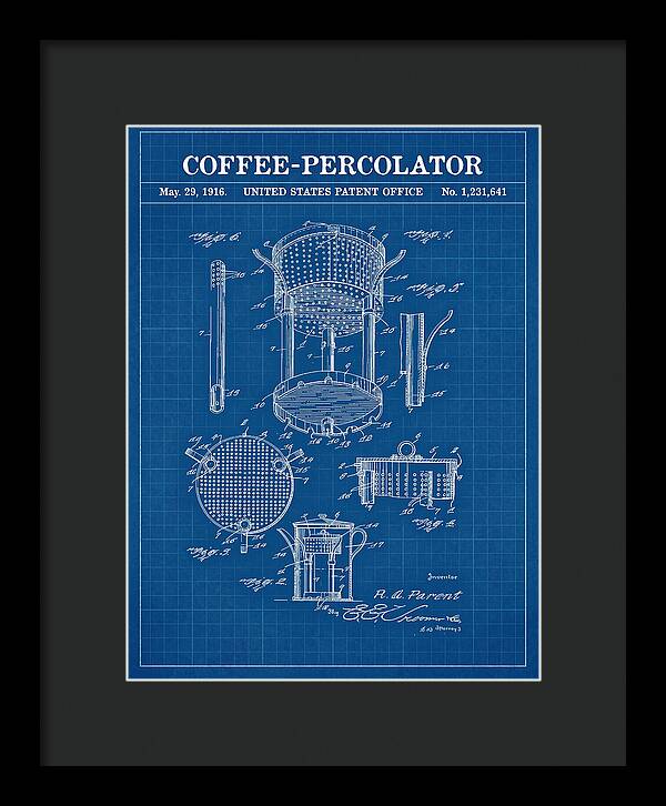 Coffee Percolator Blueprint Patent Us1231641a