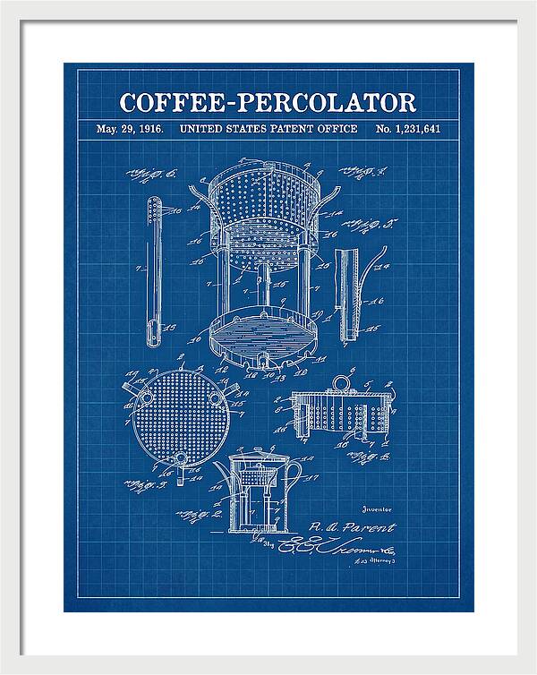 Coffee Percolator Blueprint Patent Us1231641a