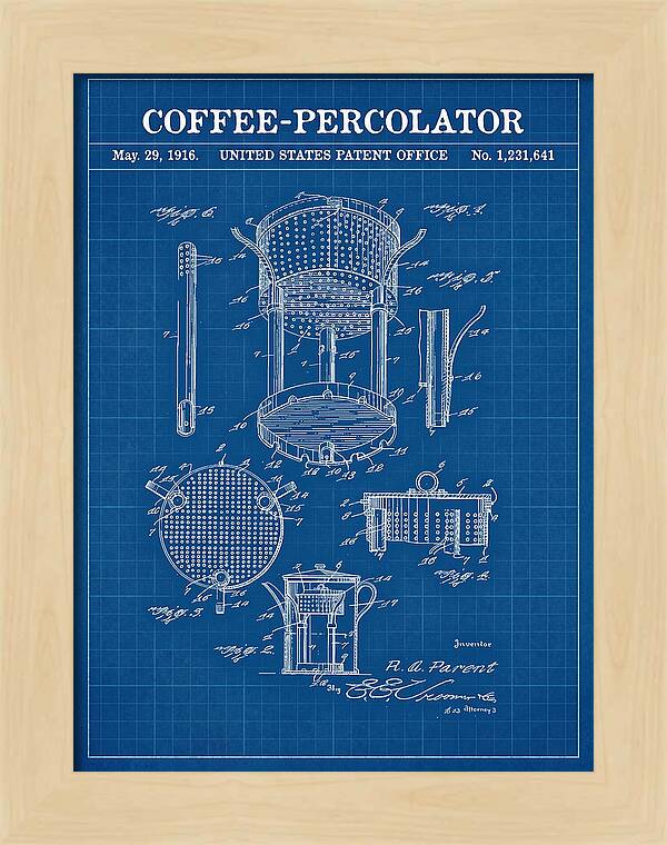 Coffee Percolator Blueprint Patent Us1231641a