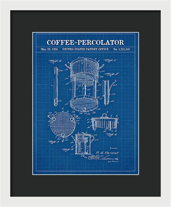 Coffee Percolator Blueprint Patent Us1231641a