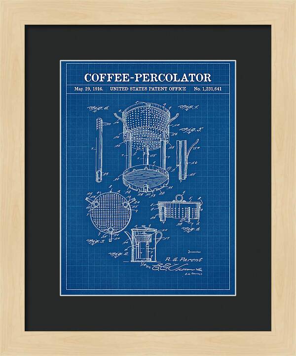 Coffee Percolator Blueprint Patent Us1231641a