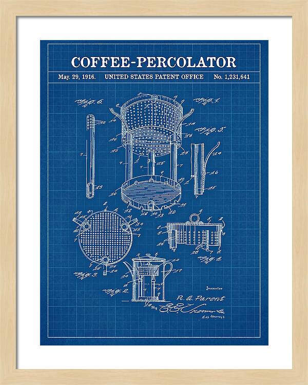 Coffee Percolator Blueprint Patent Us1231641a