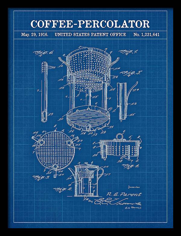 Coffee Percolator Blueprint Patent Us1231641a