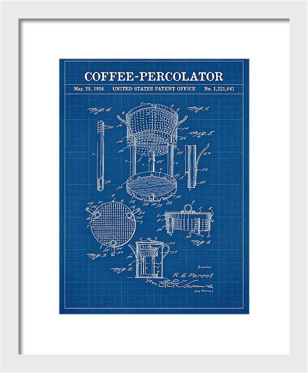 Coffee Percolator Blueprint Patent Us1231641a