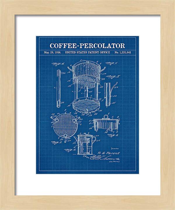 Coffee Percolator Blueprint Patent Us1231641a