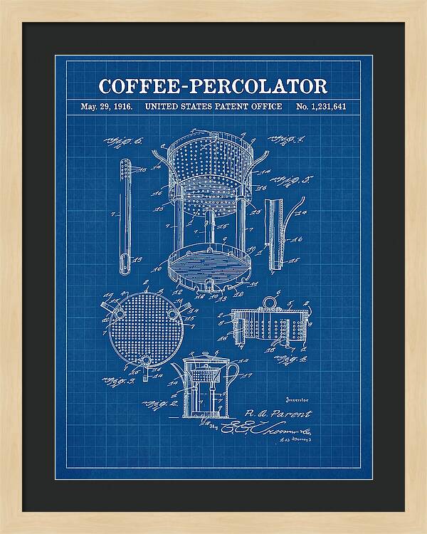 Coffee Percolator Blueprint Patent Us1231641a