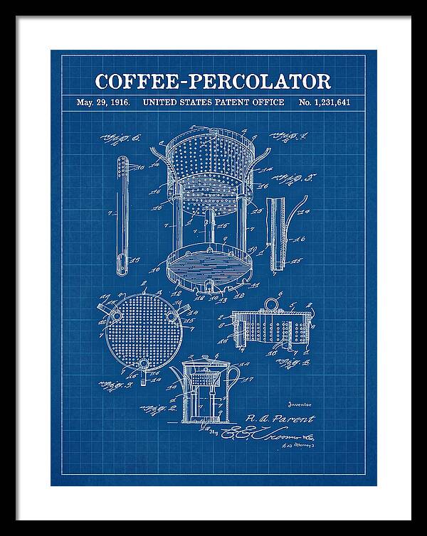 Coffee Percolator Blueprint Patent Us1231641a