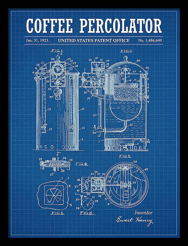 Coffee Percolator Blueprint Patent Us1486649a