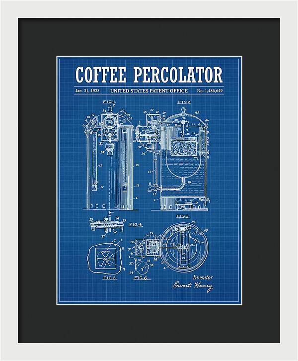 Coffee Percolator Blueprint Patent Us1486649a