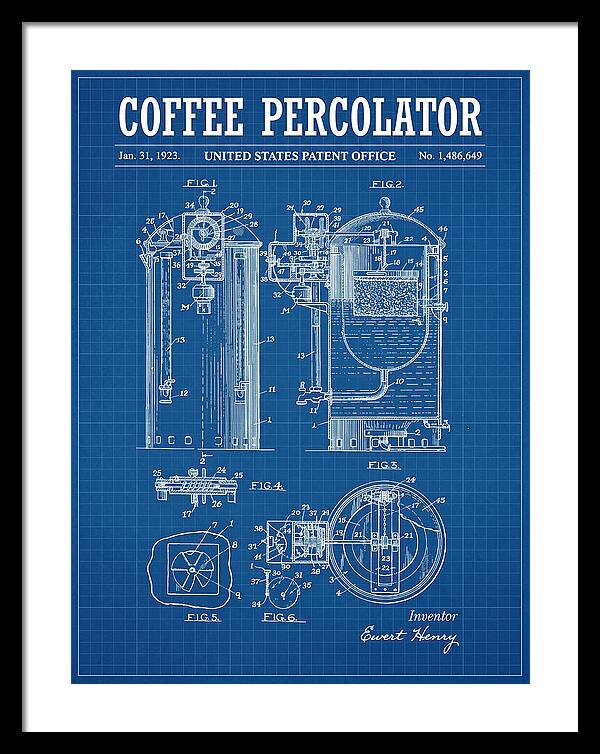 Coffee Percolator Blueprint Patent Us1486649a