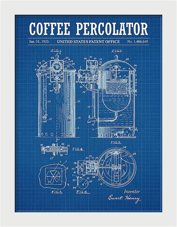 Coffee Percolator Blueprint Patent Us1486649a