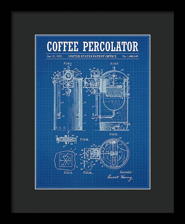 Coffee Percolator Blueprint Patent Us1486649a