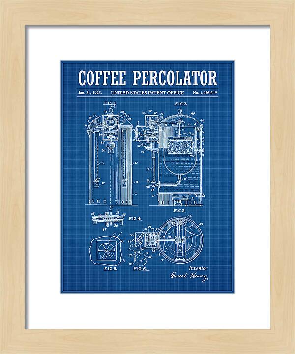 Coffee Percolator Blueprint Patent Us1486649a