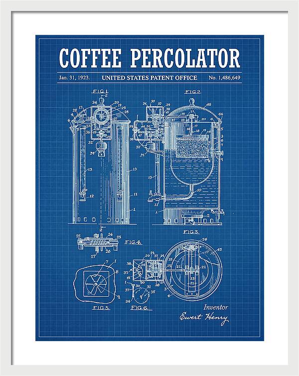 Coffee Percolator Blueprint Patent Us1486649a