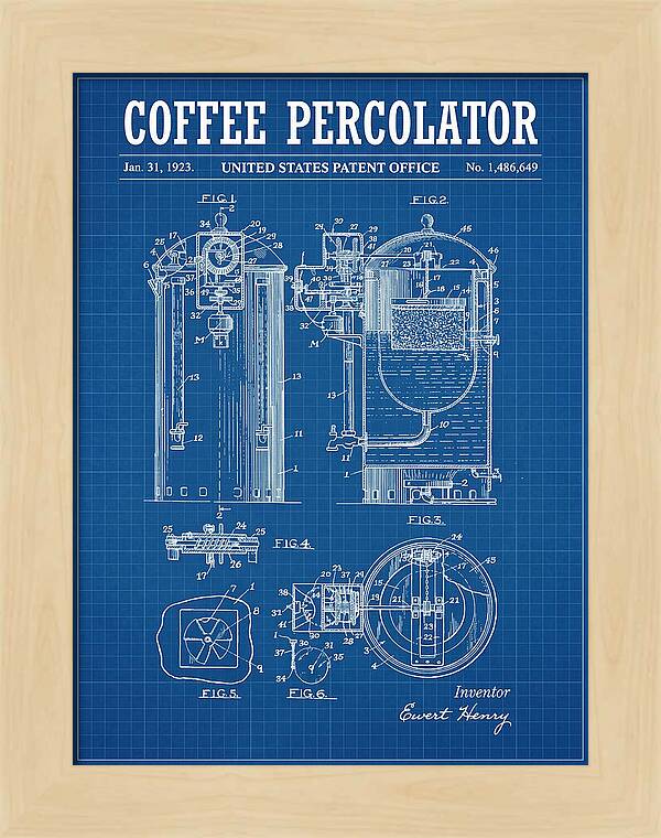 Coffee Percolator Blueprint Patent Us1486649a