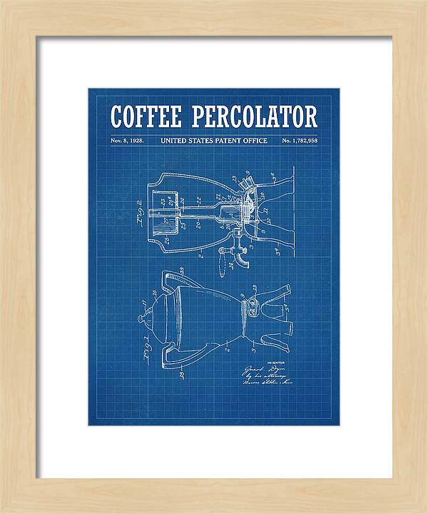 Coffee Percolator Blueprint Patent Us1782958a