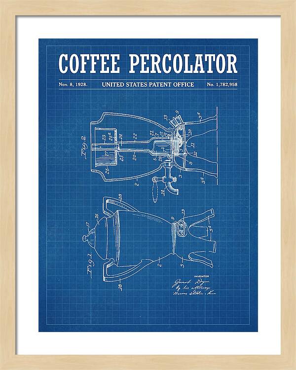 Coffee Percolator Blueprint Patent Us1782958a