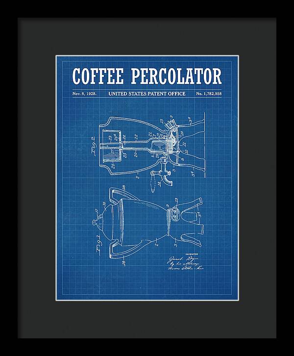 Coffee Percolator Blueprint Patent Us1782958a