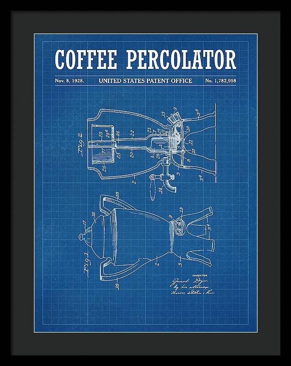 Coffee Percolator Blueprint Patent Us1782958a