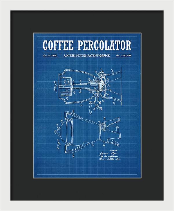 Coffee Percolator Blueprint Patent Us1782958a