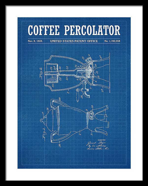 Coffee Percolator Blueprint Patent Us1782958a