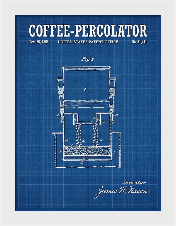 Coffee Percolator Blueprint Patent Us51741a