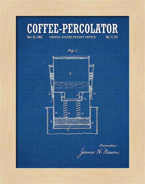 Coffee Percolator Blueprint Patent Us51741a