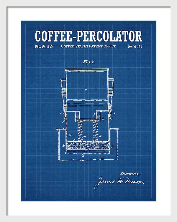 Coffee Percolator Blueprint Patent Us51741a